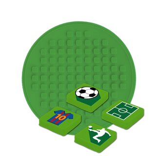Sticker-Patch rund - grün FUSSBALL